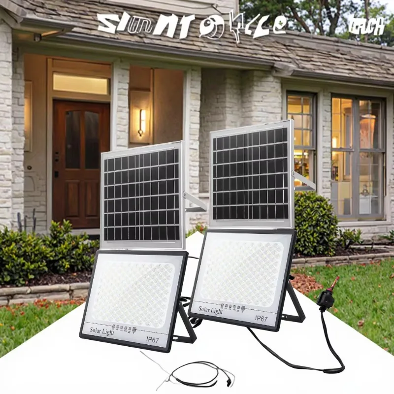 

300W 12000lm Light Emitting Diode Solar Flood Light Dusk to Dawn Remote Control IP67 Outdoor Light