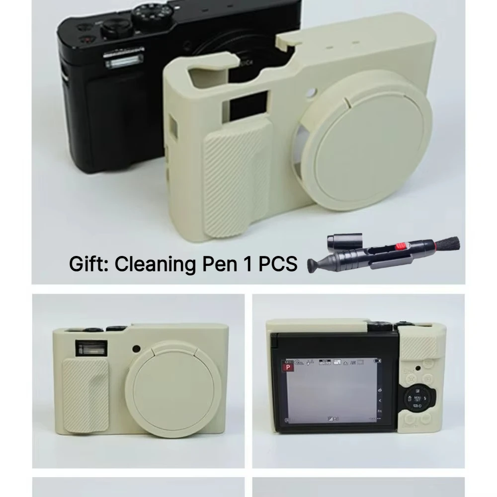 Silicone Case Accessories For Panasonic ZS99 Camera bag Protective Body Cover Bag Skin Camera Case tz9 +1 PCS Free Cleaning Pen