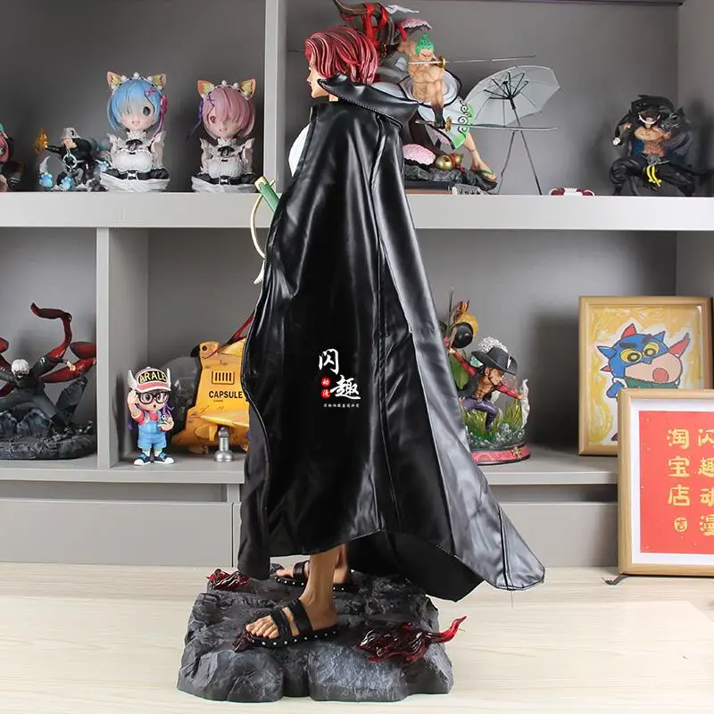 73 سنتيمتر قطعة واحدة شانكس أنيمي الشكل الأحمر يونكو الشعر الأحمر شانكس عمل تمثال نموذج بولي كلوريد الفينيل تمثال مكتب الديكور الاطفال لعبة الهدايا #4