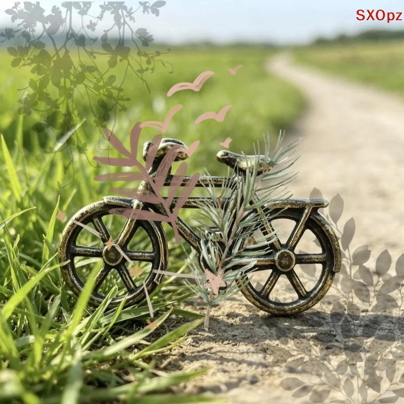 Mini Alloy Bicycle Figurine Retro Antique Finish Exquisite Detail: Home Decor Gifts Cycling Lovers