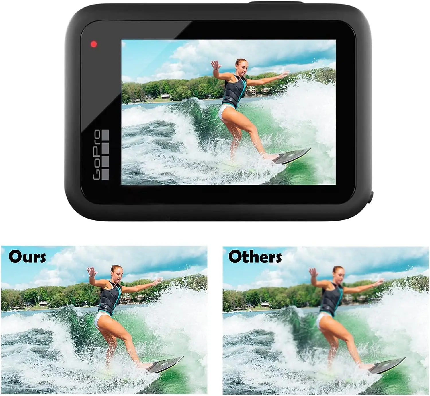 3/6pcs HD Displays chutz folie für Gopro Hero 11 10 9 schwarze Linse & Vorder-und Rückseite 9h gehärtetes Glas für Gopro Hero11 Hero10 Hero9