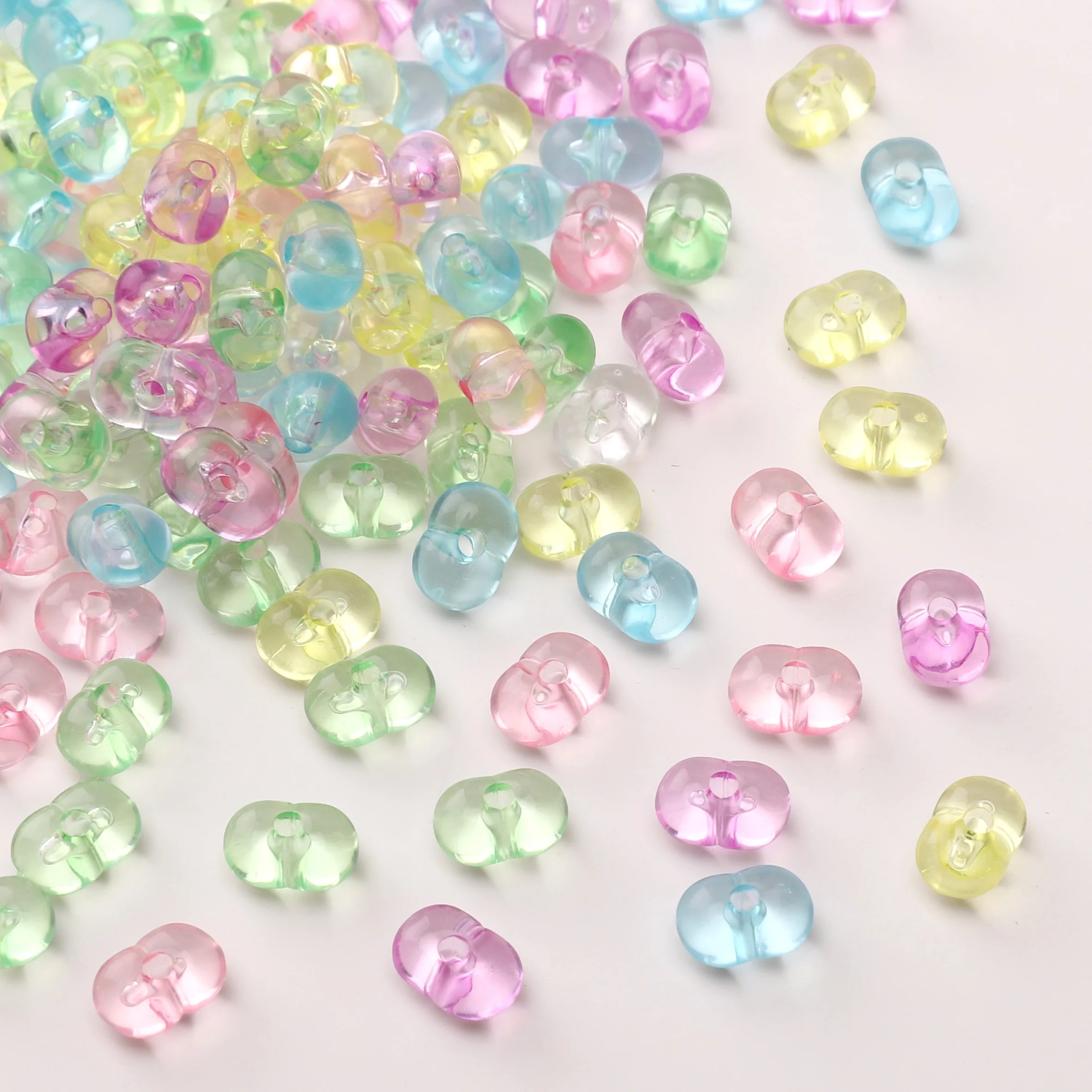 10 جرام/الحقيبة 5x8 مللي متر لطيف الحلو والمدمجة الاكريليك شفافة الفول السوداني فضفاض الخرز DIY بها بنفسك مجوهرات أساور القلائد الحرف اليدوية