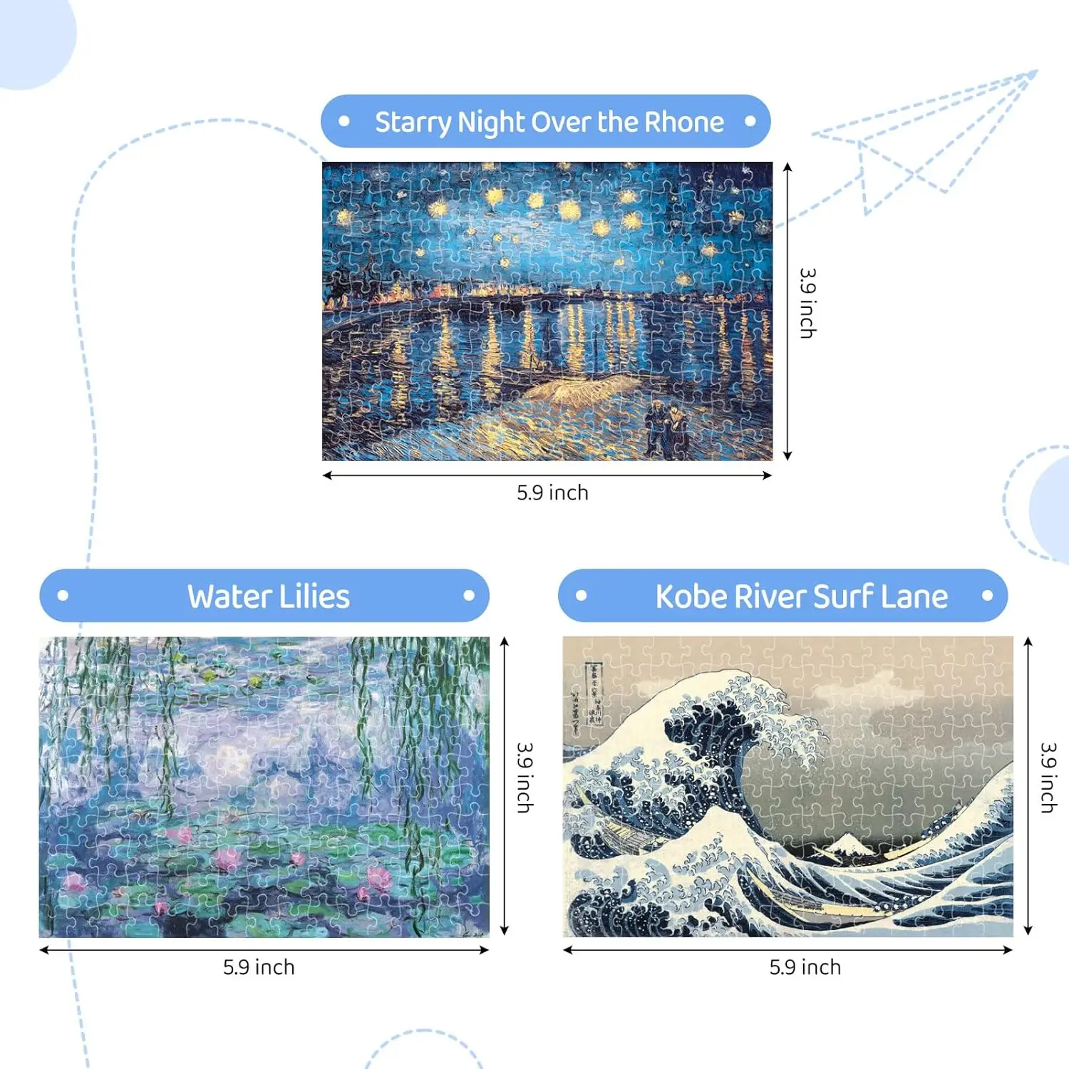 3 paki 150 sztuk Mini układanki puzzle dla dorosłych i dzieci 6 "x 4" małe puzzle puzzle z rurką kapsułkową inteligentna gra