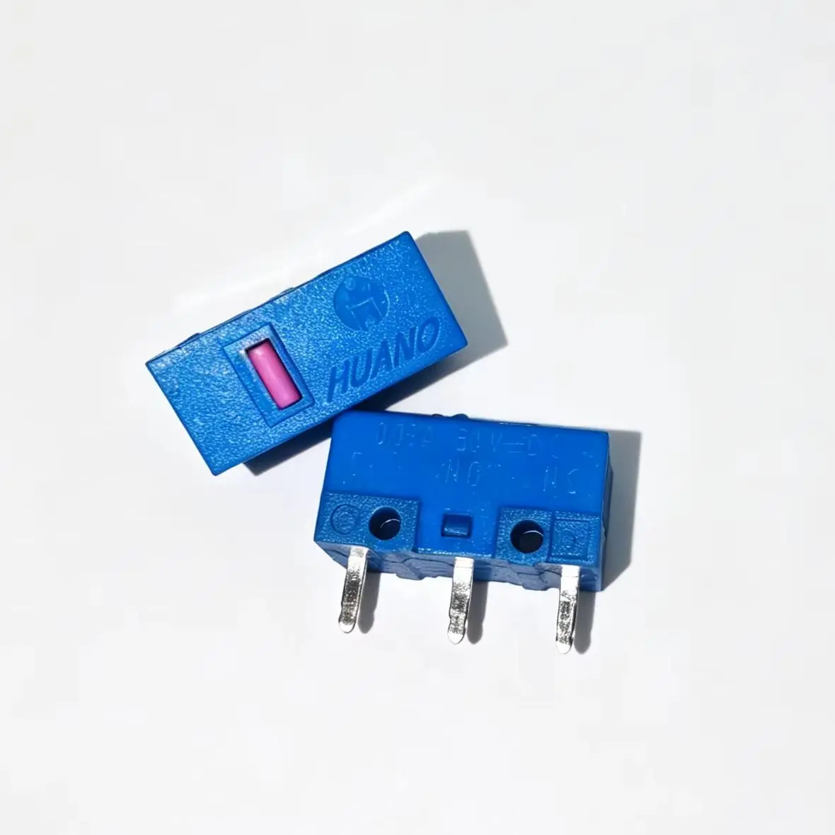 20pc-1pc HUANO Micro Switch Blue Shell Pink Dot 800Million Clicks 0.78N Replacement Mouse Button