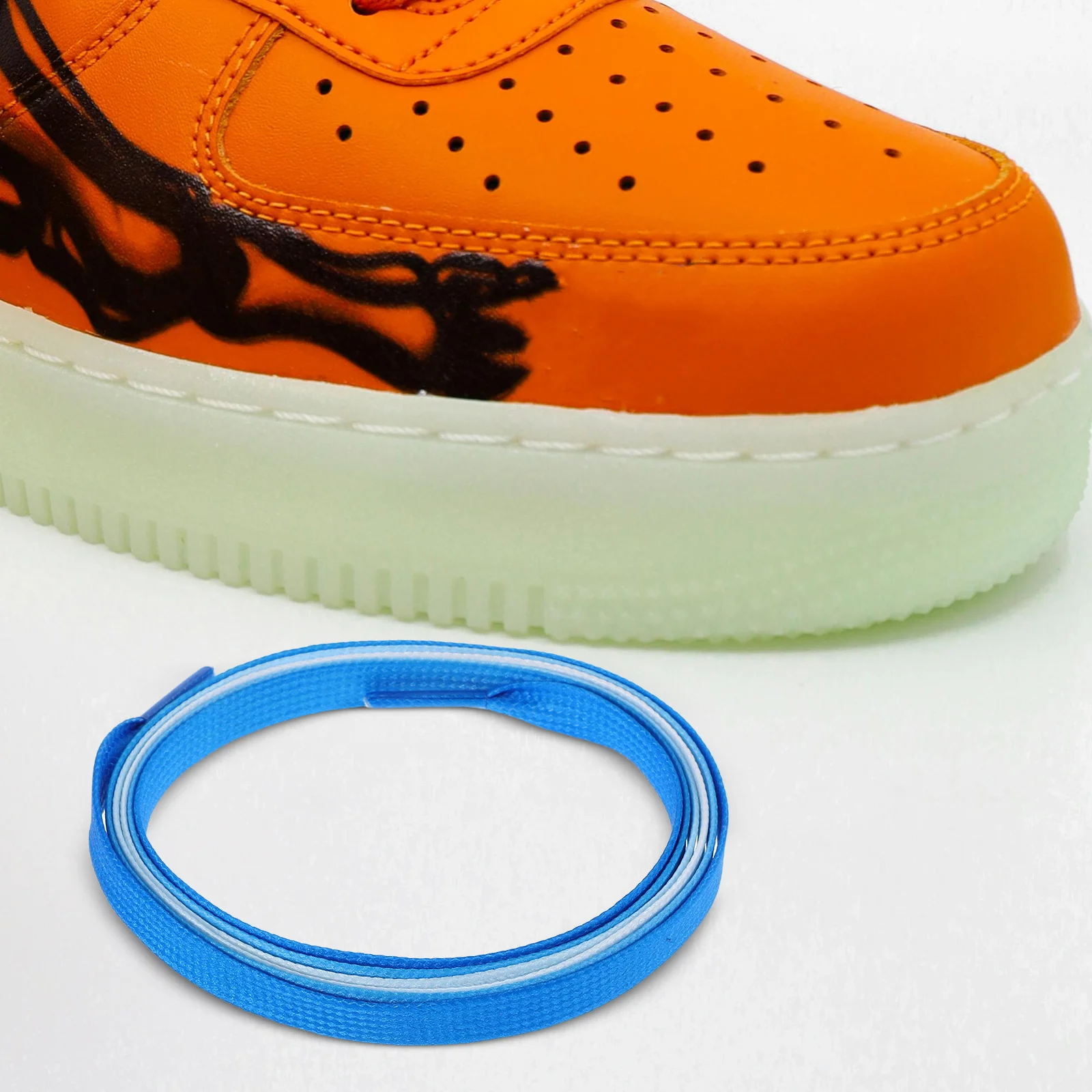 1 زوج أربطة الحذاء البوليستر شقة التدرج اللون طويلة الأمد للأحذية الرياضية الأحذية الرياضية استبدال الأربطة عارضة قماش ربطات الأحذية