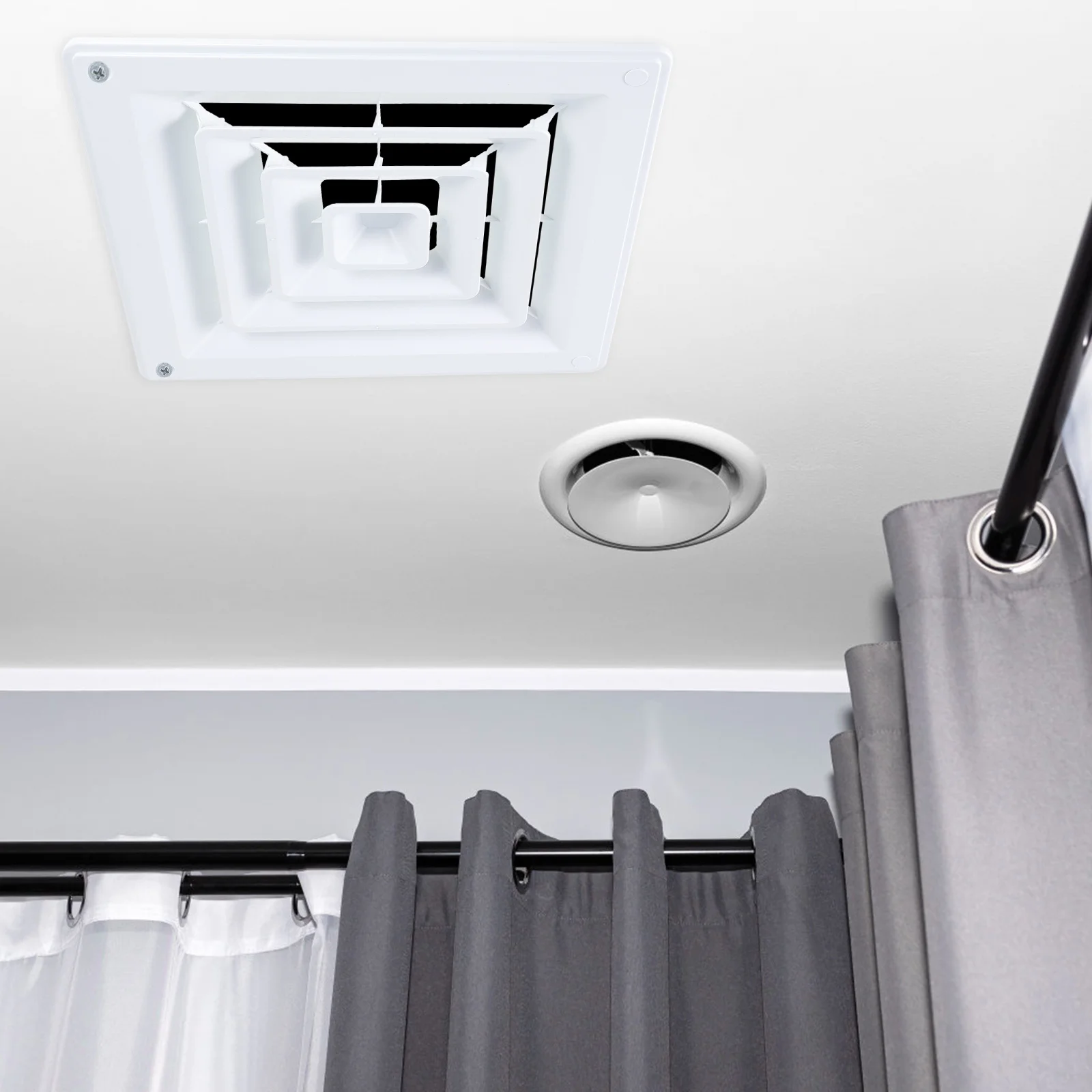 Air Conditioning Power Grille Floor Vent Covers Tuyere Drop Ceiling Tiles White