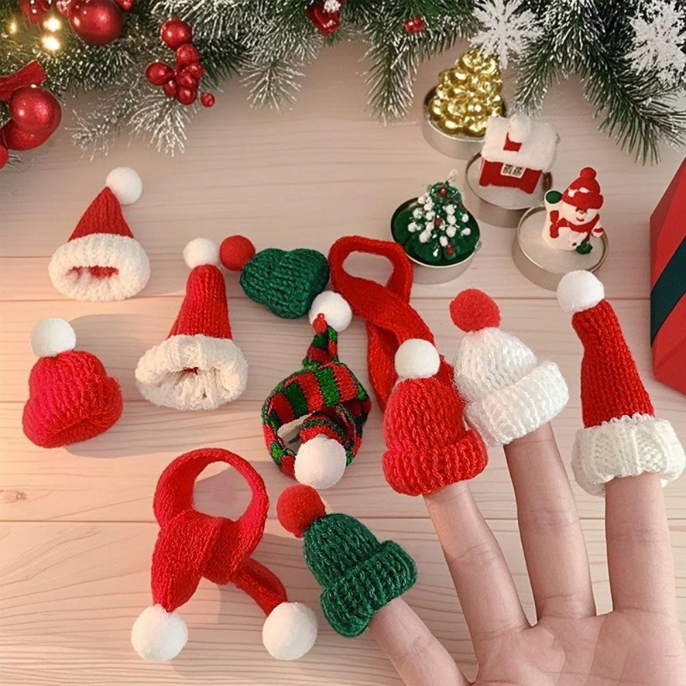 

5pcs Mini Christmas Santa Hats Tableware Knife Fork Wine Bottle Cover Silverware Holder Christmas Festive Party Home Decoration