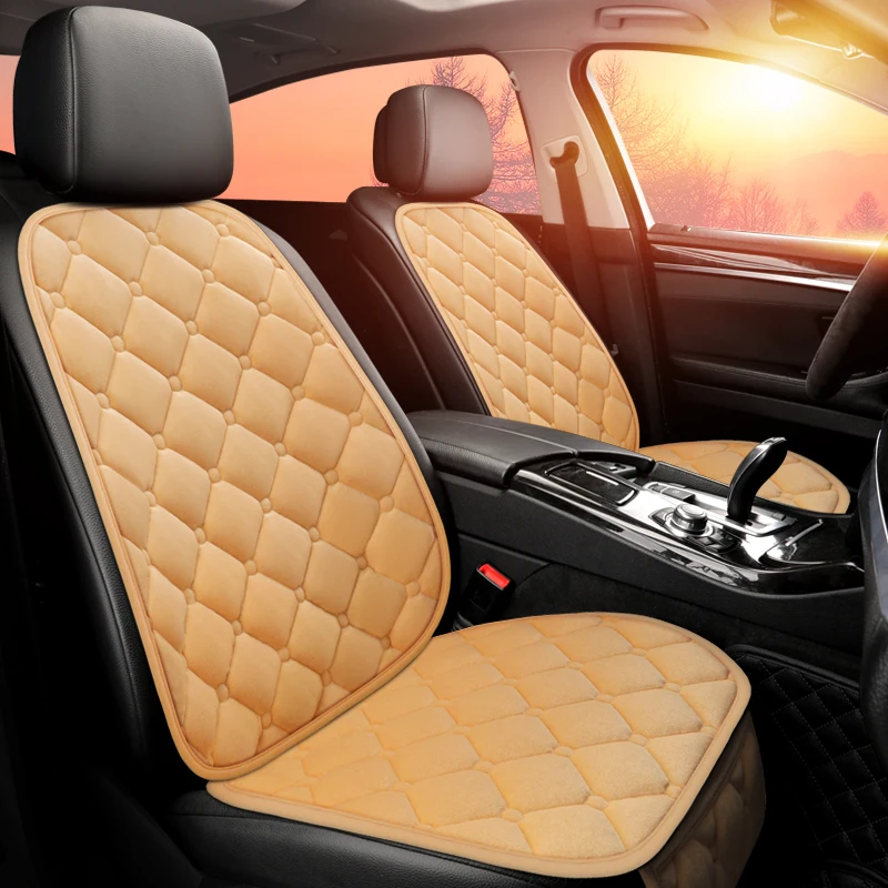 Winter Car Seat Cover Protective Front Rear Auto Seat Cover Plush Auto Cape Keep Warm Protector Mat Pad Universal