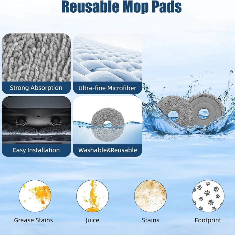 مجموعة الملحقات لقطع غيار روبوت المكنسة الكهربائية Qrevo S/Qrevo Pro/Qrevo Plus/Qrevo-Maxv-A69M