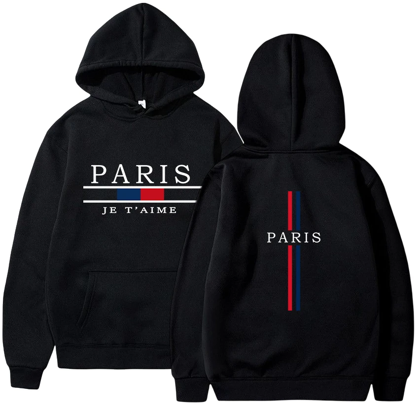 Paris Urban Printed Mens Hoodies HotSales Sweatshirt Casual Jogging Streetwear Mens Clothing Daily Tracksuit Gym Sports Pullover