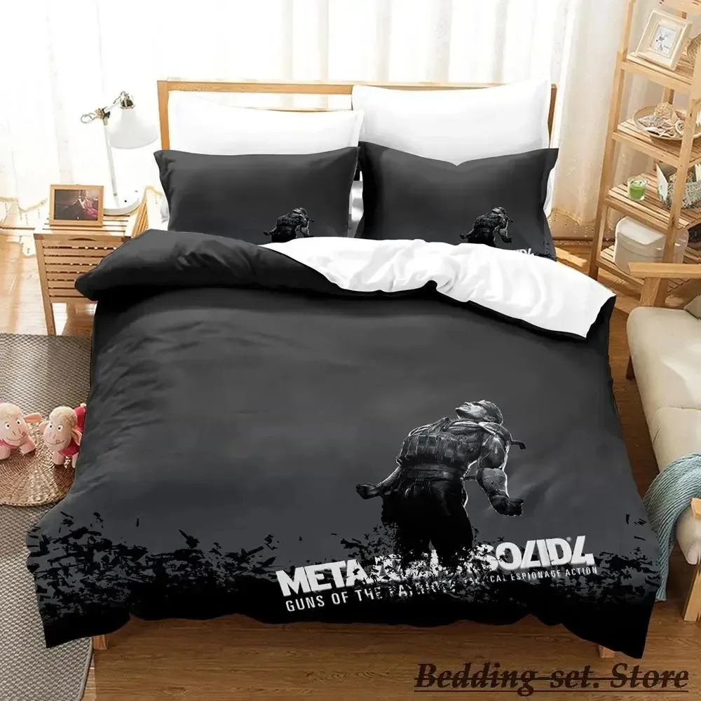 

Game Metal Gear Solid Solid Snake Bedding Set Single Twin Full Queen King Size Bed Set Adult Kid Bedroom Duvetcover Sets Anime