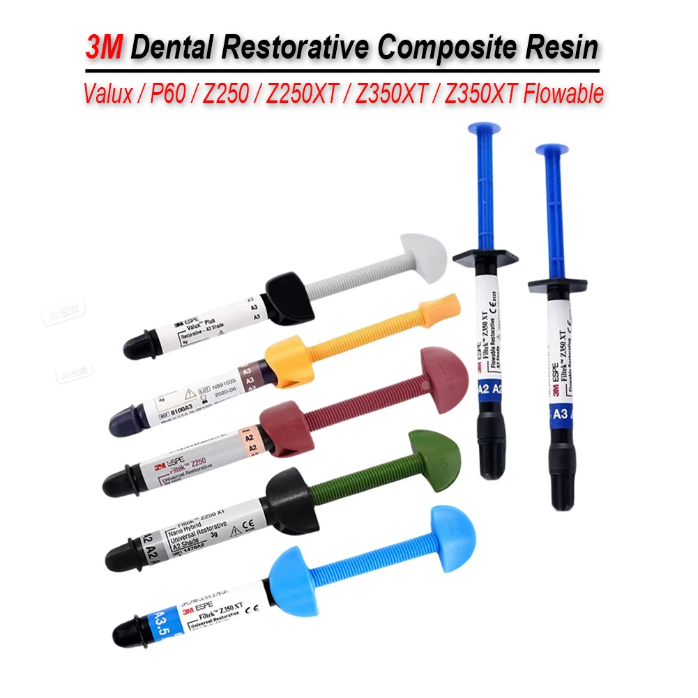 

3M Light Cure Valux Plus Composite Resin All Models Universal Nano Hybird Z250XT P60 Z250 Dental Tooth Restorative A1/A2/A3/A3.5