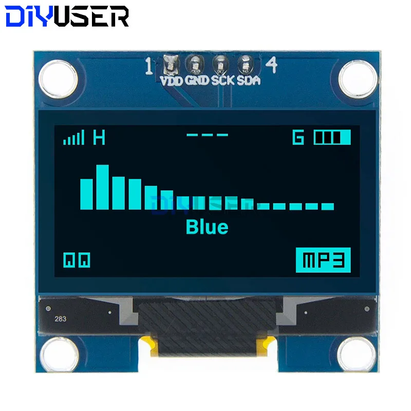 

Модуль D'affichage OLED Blanc/bleu Puce D'entragus De Couleur SH1106 128X64 1.3 Подмешки OLED LCD LED IIC I2C Communiquer