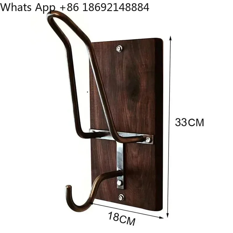 Wall-Mounted Motorcycle Helmet Rack for Various Helmets Wooden Helmet Hooks Hat Storage Anti-Deformation