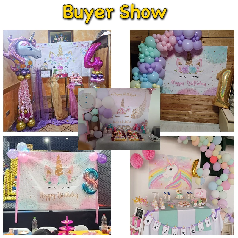 ユニコーン写真背景 女の子の誕生日パーティーの装飾 レインボーフローラルプリンセス写真背景 ベビーシャワーバナー