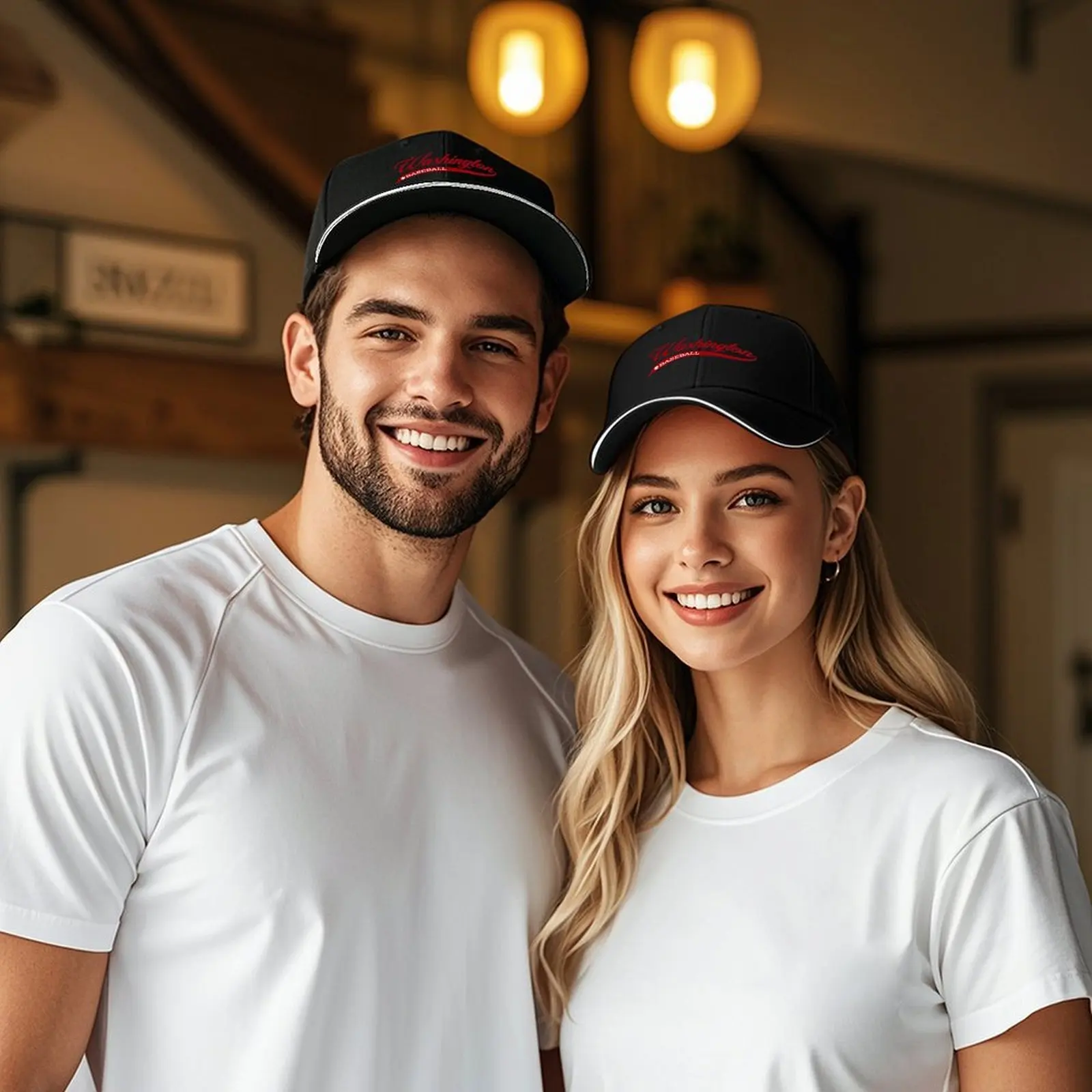الرجعية خمر النصي واشنطن قبعة بيسبول Sunhat قبعة رياضية قبعة الصيف الشارع الشهير المرأة ملابس الغولف الرجال