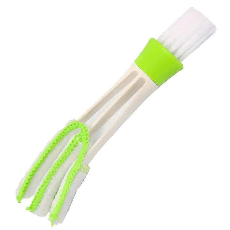 

Car Vent Cleaner Car Double Head Brushes Air Vent Cleaning Vent Blind Detail Cleaning Brush Towel Dust Removal For Car Interior