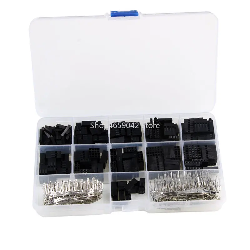 

620pcs Dupont 18-26AWG Wire Jumper Pin Header Connector Housing M/F Crimp Pins