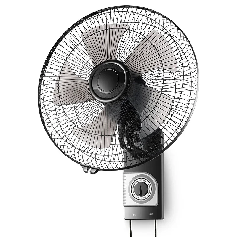 مروحة كهربائية مثبتة على الحائط موفرة للطاقة ، مروحة منزلية ، نسخة ميكانيكية ، إصدار ذكي ، 3 سرقات رياح قابلة للتعديل ، 16 بوصة