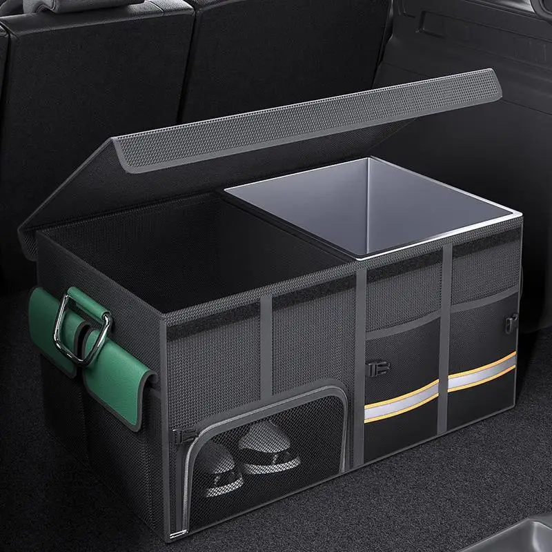 Car Trunk Organizer Box Automobile Large Capacity Multiuse Tools Storage Bag Auto Stowing Folding Emergency Trunk Storage Box