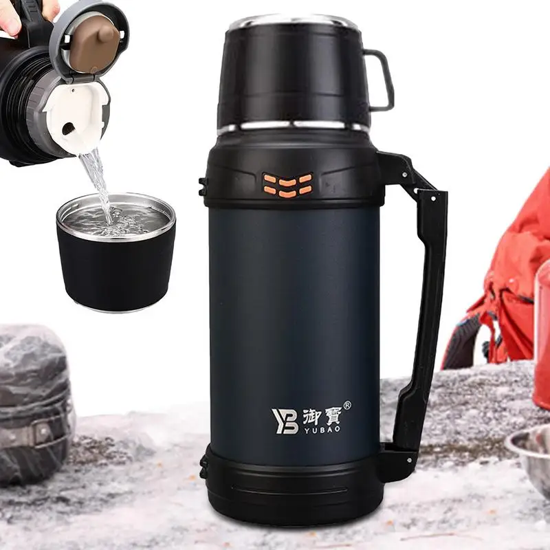 1.2L/1.6L/2L Large Thermos Bottle Vacuum Flasks Stainless Steel Insulated Water Thermal Cup Insulated Water Cup Insulated Cup