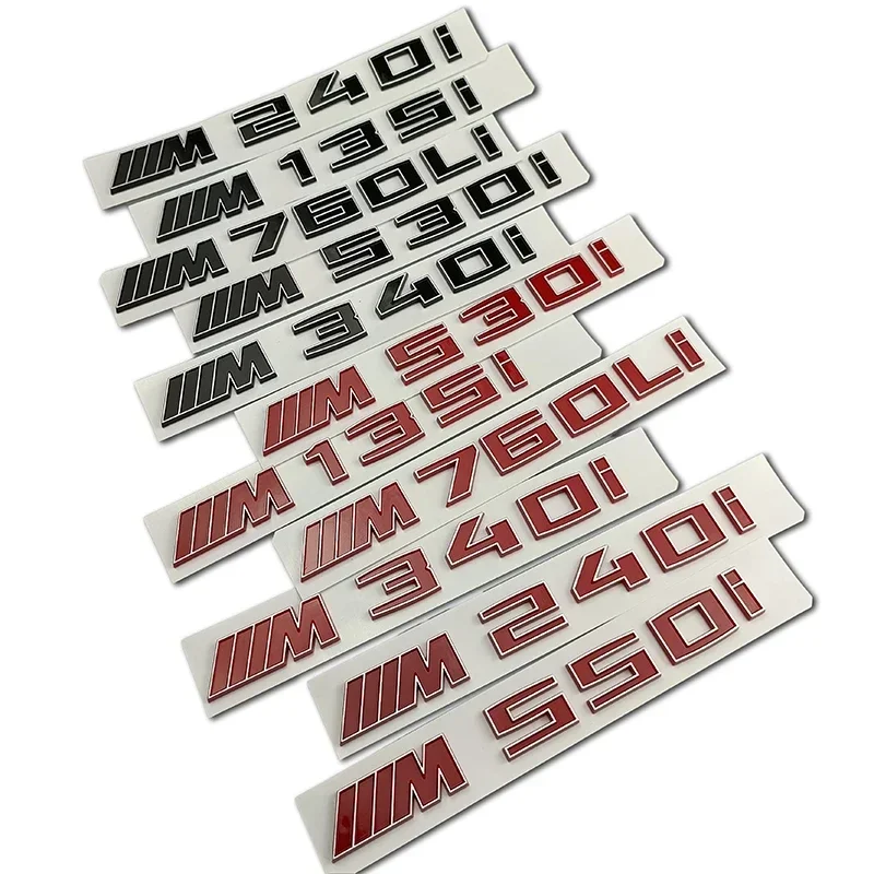 ABS Car Rear Trunk Emblem Sticker for M Power M330i M340i M550i M240i M135i M530i M535i M650i M730i M740Li M750Li M760Li