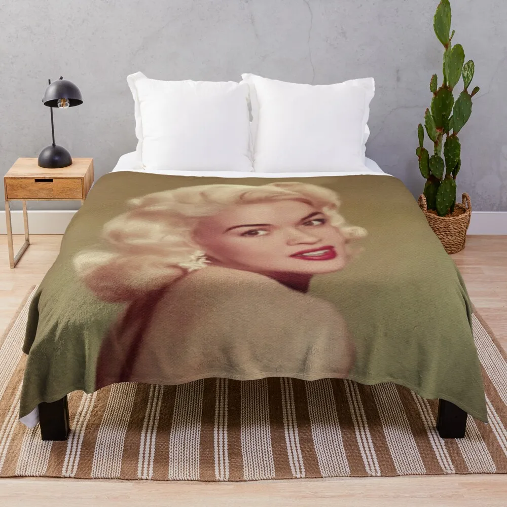 

Jayne Mansfield, кинолегенда, одеяло, гигантский диван, Рождественские декоративные одеяла