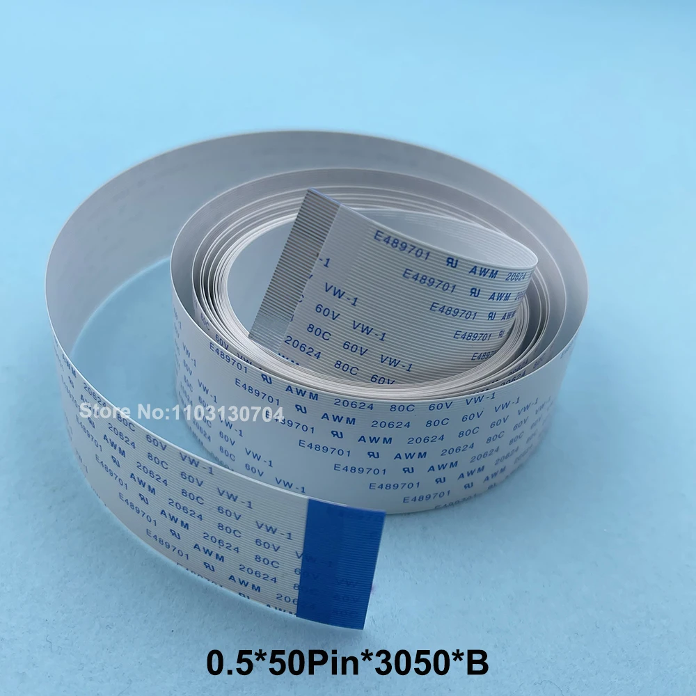 4PC 3050mm 30Pin 50Pin FFC Flat Date Cable For Mimaki JV33 CJV30 TS3Printer DX5 Printhead HDC FPC 160 Assy Mainboard Long Cables