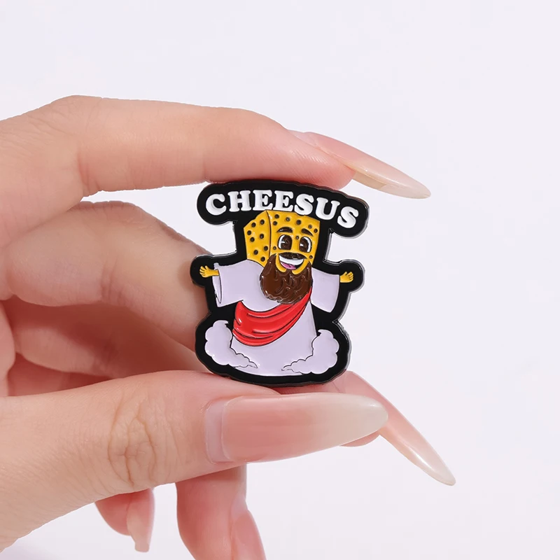 Jesus Christian Enamel Pins Jesus is My Back Team Jesus Funny Brooches Lapel Backpack Jacket Badge Religion Jewelry Gifts