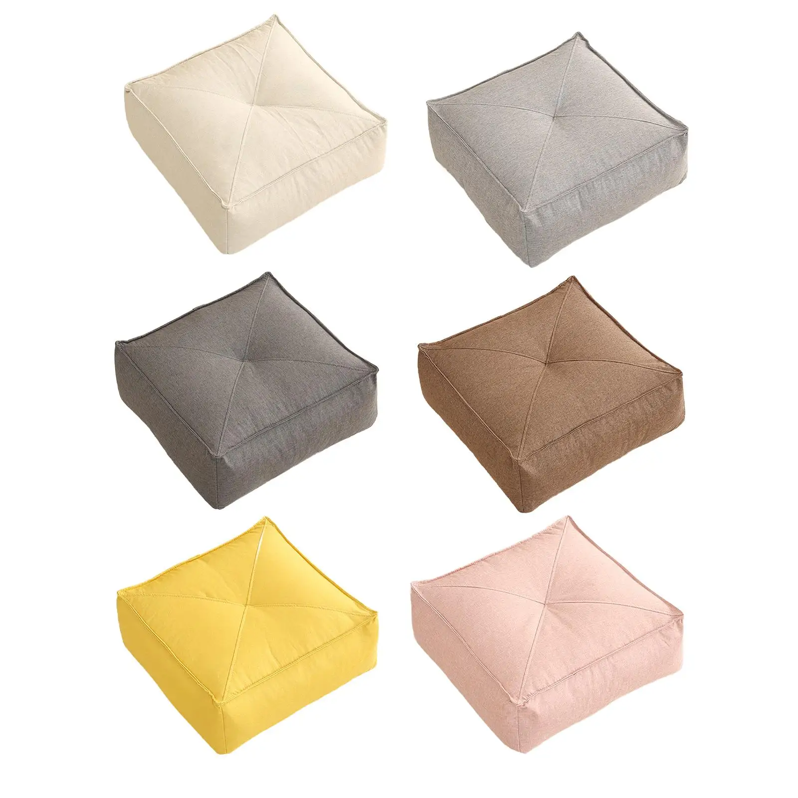 Bantal Lantai untuk Kursi, Sarung yang Dapat Dilepas dan Dicuci, Futon Pouf Besar, Alas Duduk