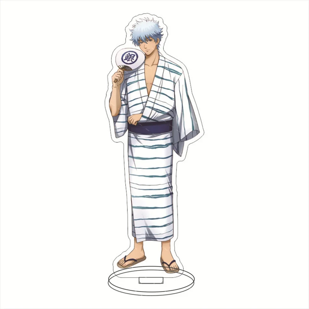 Hot Anime GINTAMA HD Figure Katsura Kotarou Takasugi Shinsuke Kagura Sakata Gintoki Acrylic Stand Model Plate Desk Decor Gift