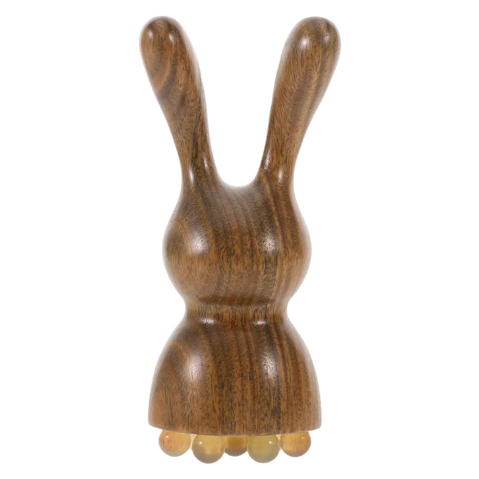 

Деревянный массажер Гуаша для носа из зеленого сандалового дерева в форме кролика, ручной массажер для лица, скребок Гуаша для меридианов вокруг глаз