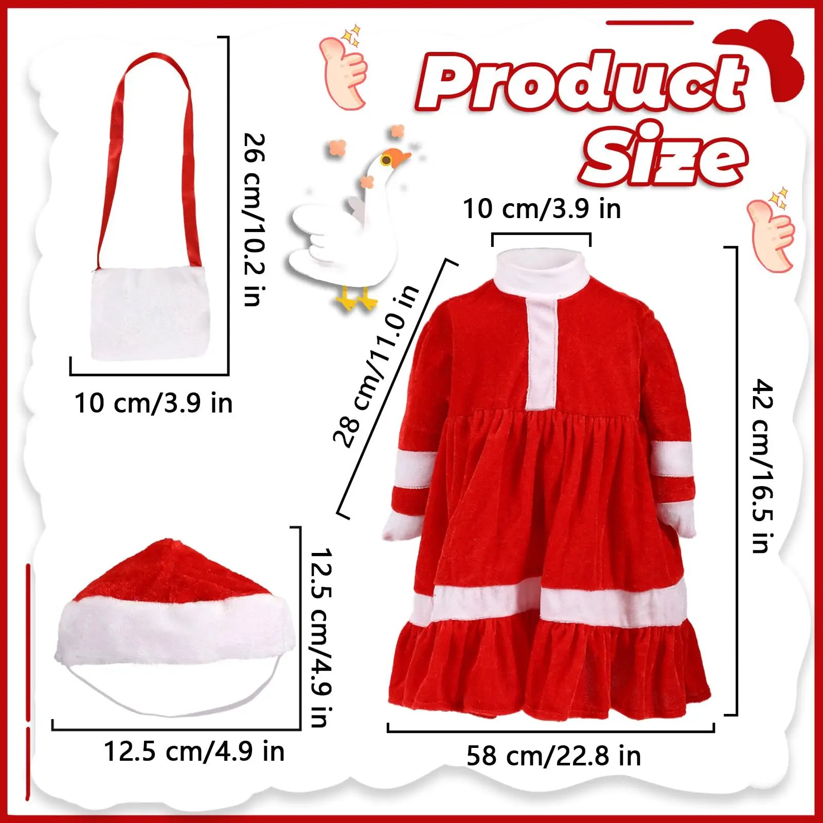 Porca ganso outfits natal halloween cosplay traje de ganso com chapéu roupas para estátua de ganso ao ar livre quintal gramado pátio decoração