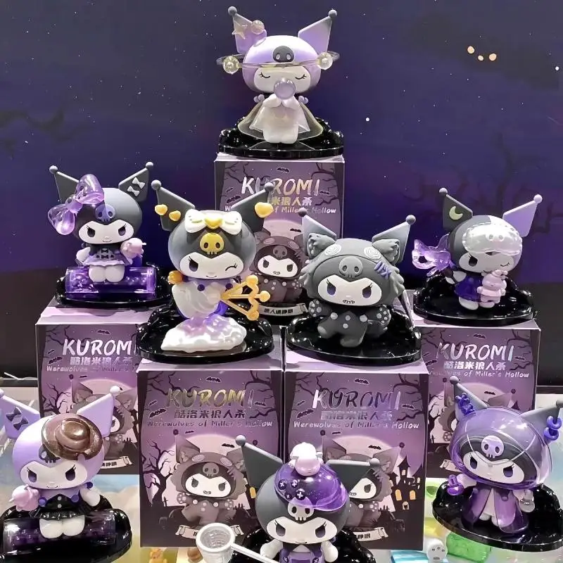 Sanrio Karakter Perifere Kuromi Weerwolf Serie Blinde Doos Speelgoed Desktop Ornamenten Kamer Decoratie Verjaardagscadeau