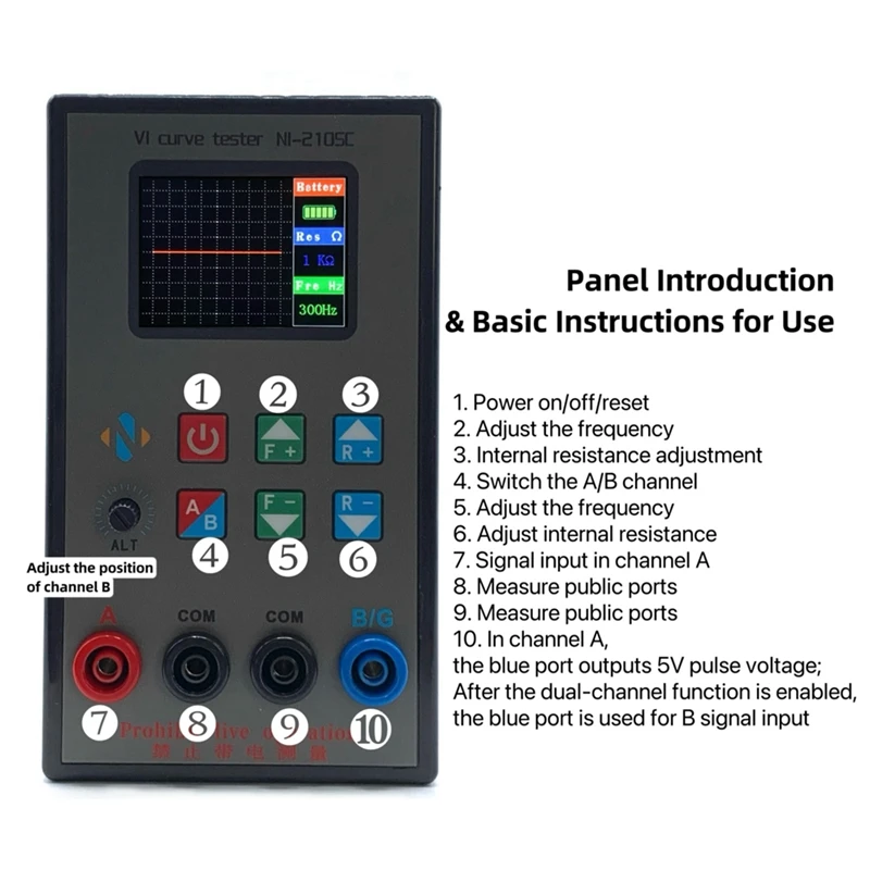 Handheld VI Curve Tester 2Inch TFT Display 2CH ASA Circuit Board Online Repair Tester Analog Signature Analyzer-OldTree