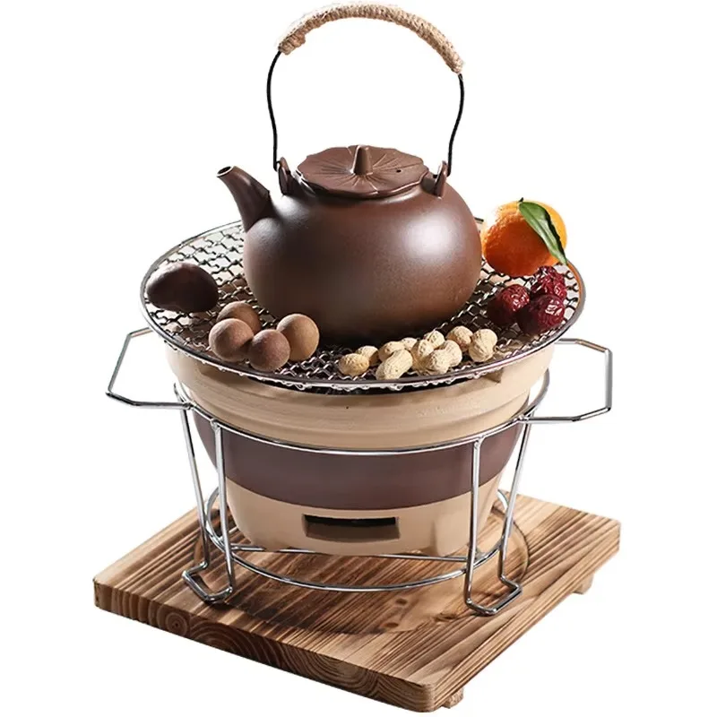 Make tea around the stove Make tea on the grill Barbed wire teapot Anti-scalding frame charcoal stove