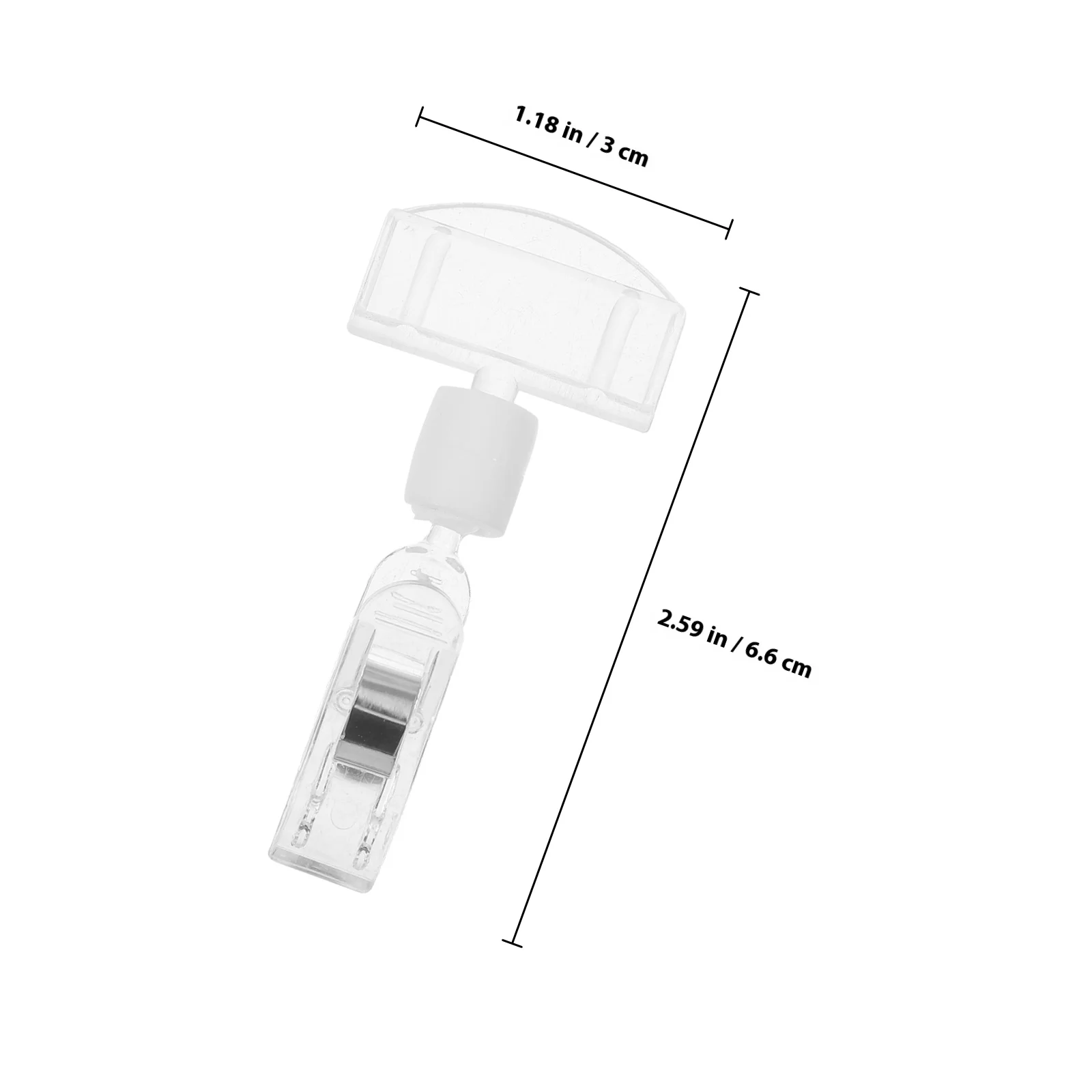 12pcs Crystal Swivel Price Tag Holder Double Head Clip for Merchandise Display Sign Poster Name Badge Clips