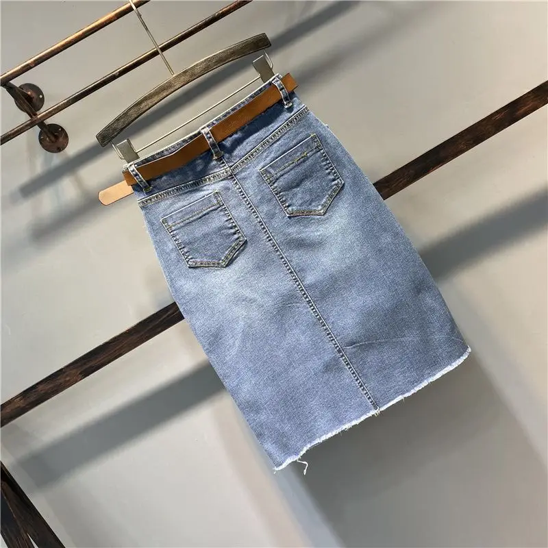 Nouveau en Vintage esthétique Y2k 2025 tendance été une ligne décontracté femme jean jupes Coquette potelée Midi femmes Denim jupe Sexy