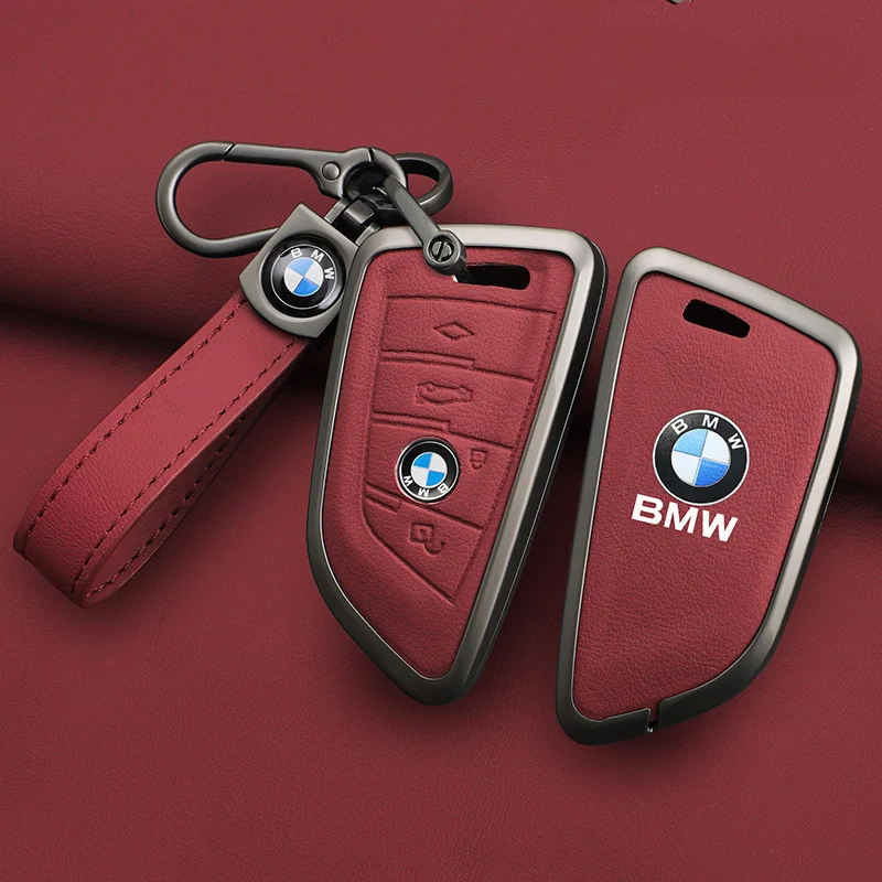 Car Key Case Cover Protector Shell for BMW X1 X3 X5 X6 X7 1 3 5 6 7 Series G20 G30 G11 F15 F16 G01 G02 F48 Car Accessories