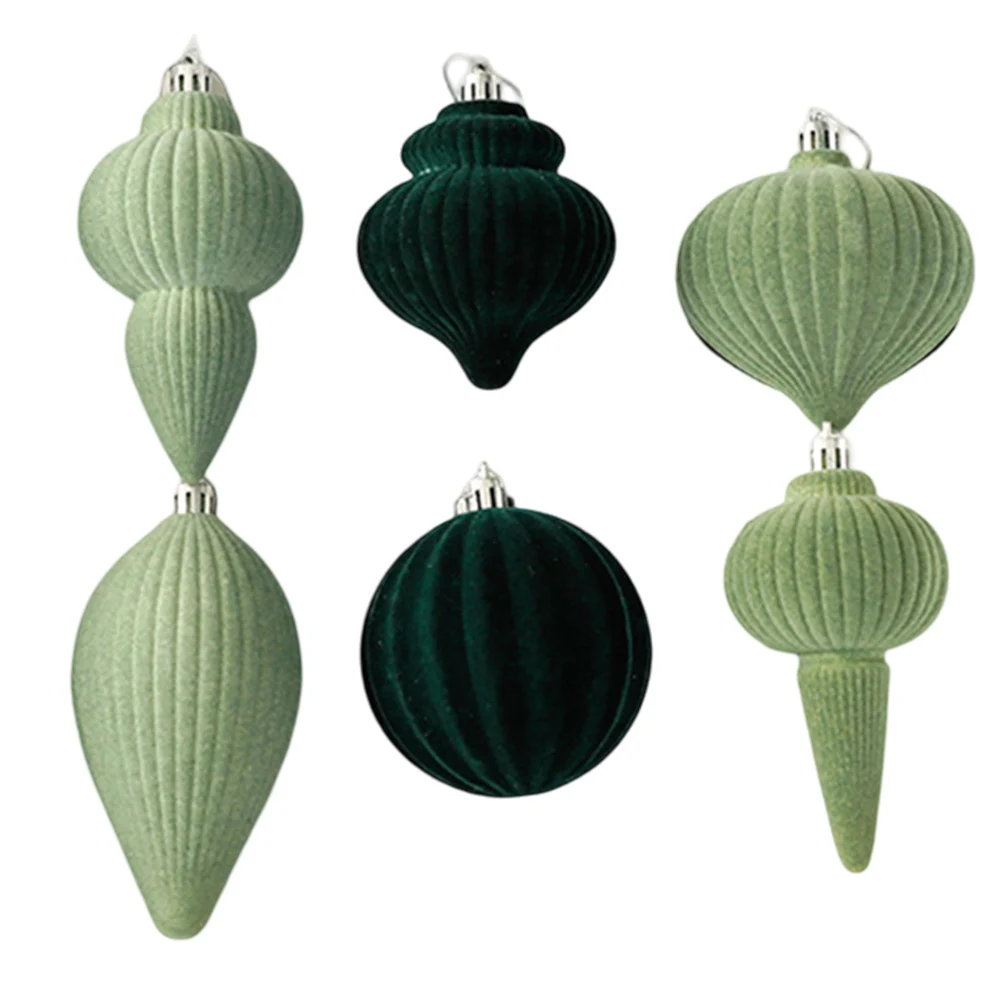 Christmas Pompom Decoration Set Christmas Atmosphere Garden Decoration Christmas Special-shaped Flocking Ball Decoration Set Pen