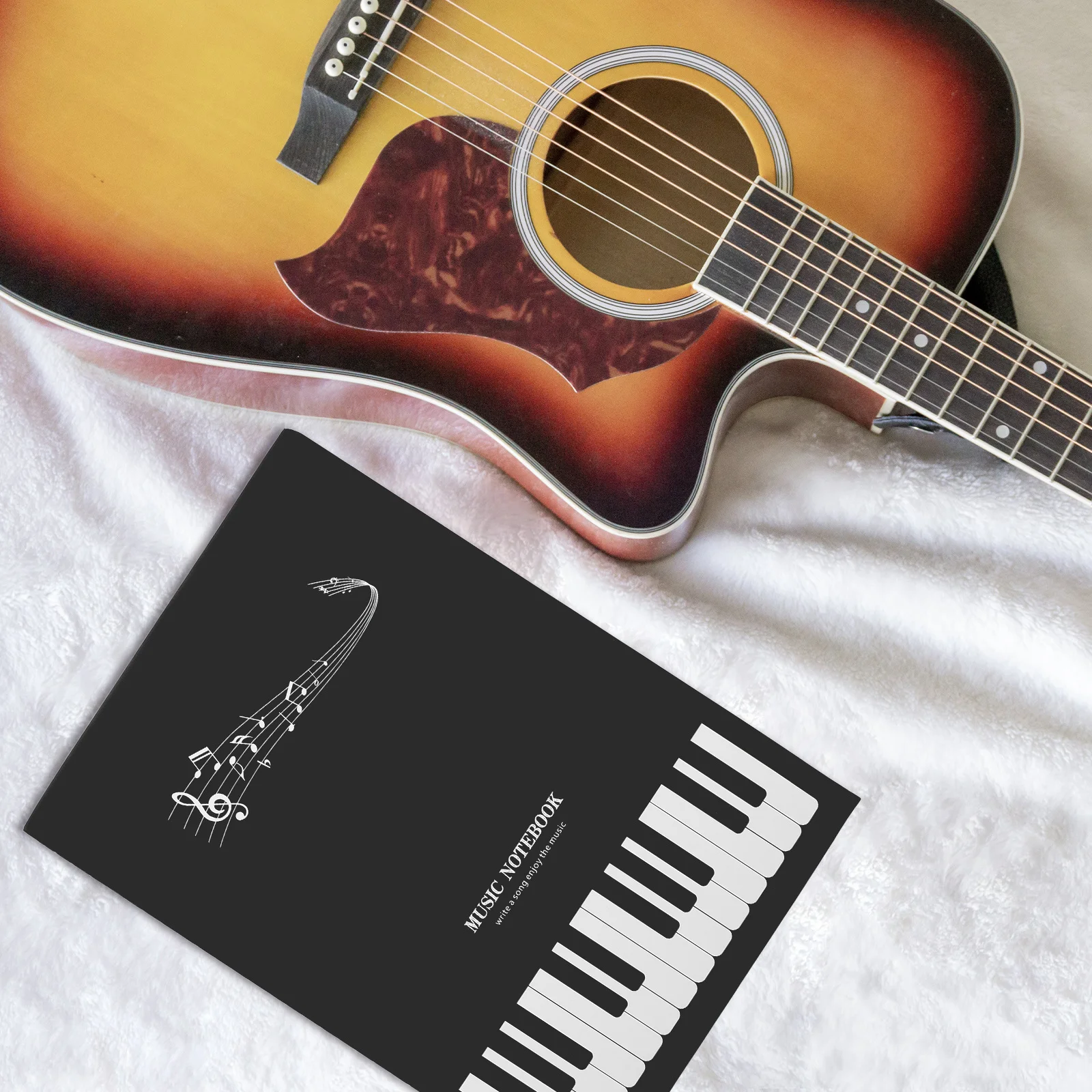 

A4 Sheet Music Notebook Five-Line Manuscript Paper For Piano Guitar Composition Practice Portable Music Student Journal