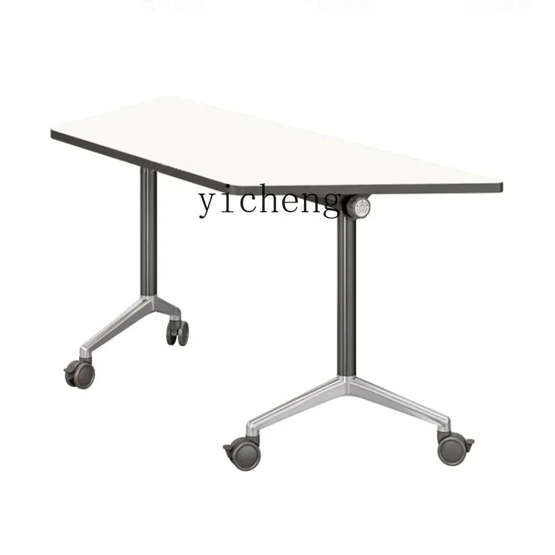 v9.7-folding conference table training classroom desk office meeting room long table double can be combined splicing