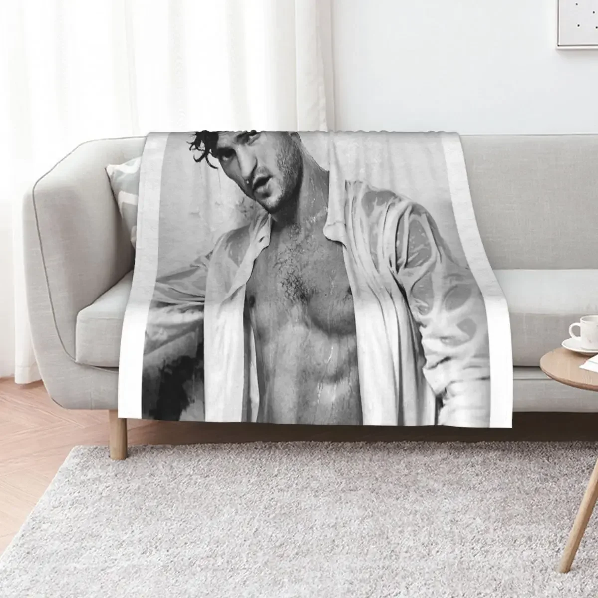 

hi i'm mr. grey Throw Blanket Flannel Fabric Soft Beds Sofas Luxury Brand Blankets