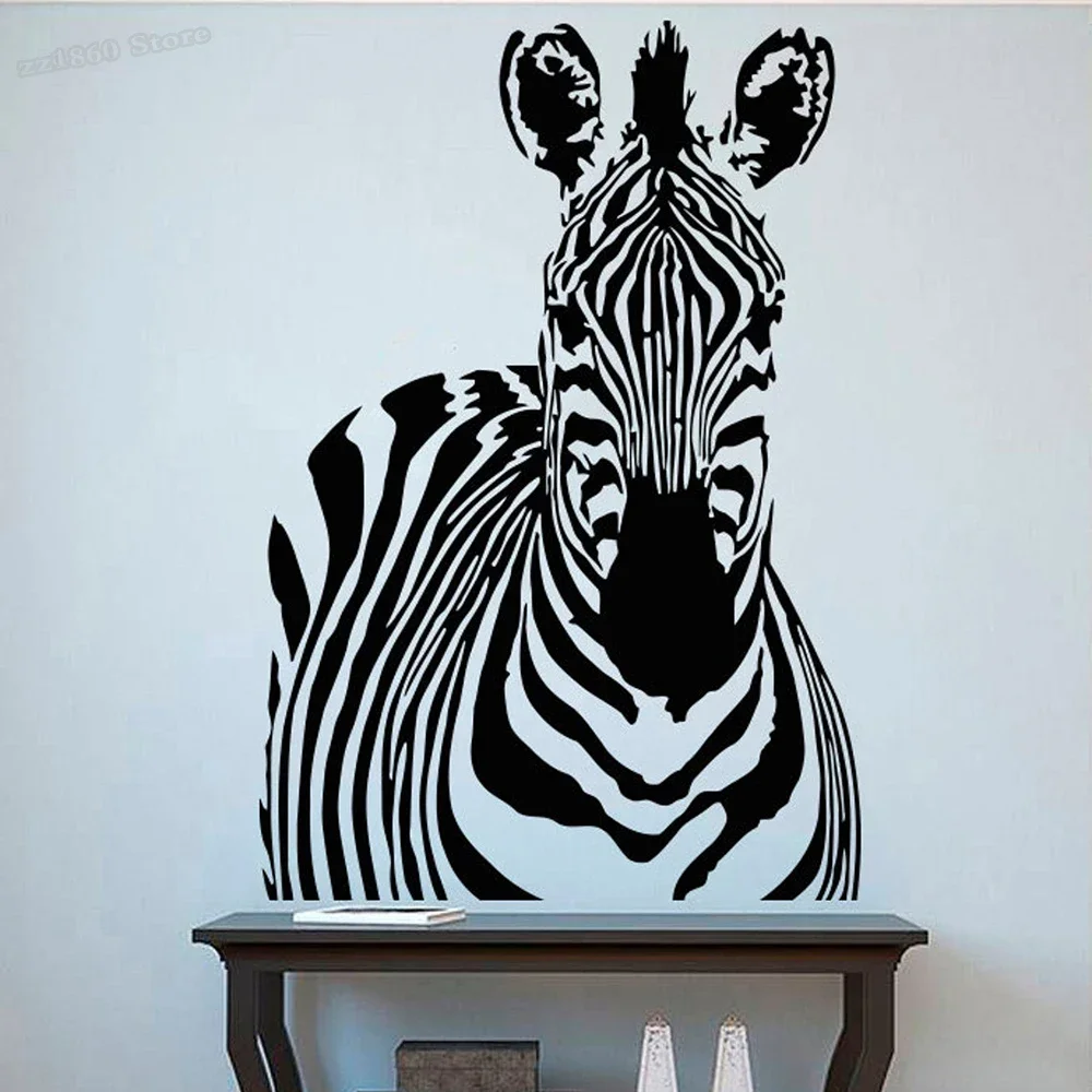 Zebra Wall Decal Animals Wall Decor Vinyl Sticker African Animals Wall Sticker Nursery Decor Home Decoration Accessories B965