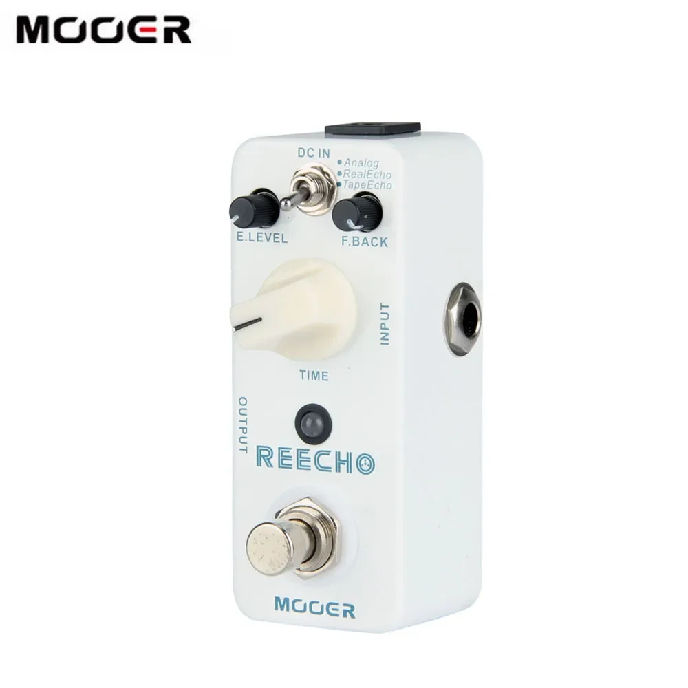 Mooer Reecho Micro Digital Delay Effect Pedal 3 Delay Modes(Analog/Real Echo/Tape Echo) for Electric Guitar True Bypass