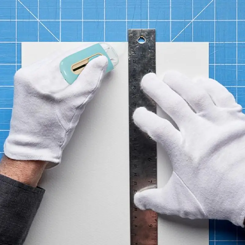 Kotak pemotong Mini, kotak pembuka huruf dengan fungsi penguncian otomatis untuk tas keluarga amplop