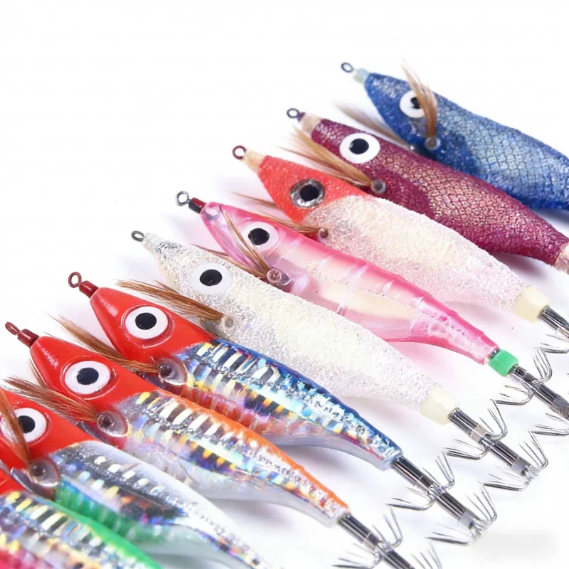 

Набор рыболовных приманок: светящиеся имитации креветок и кальмаров (10 шт., 10 см, 9,1 г) для морской рыбалки