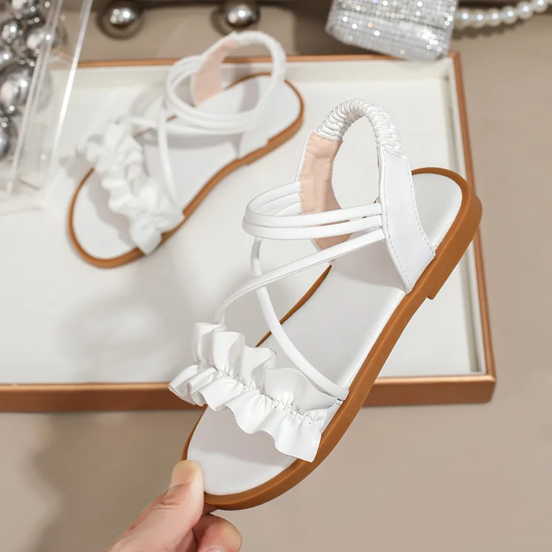 

Fashionable and minimalist children's sandals with exposed toes, suitable for outdoor vacations and girls 3