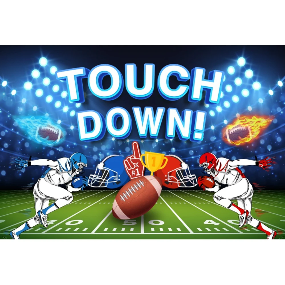 خلفية الصبي الرجبي لمس ، كرة القدم الأمريكية ديكور الحفلات الرياضية ، خلفيات التصوير الفوتوغرافي ، صور فوتوغرافية الدعائم