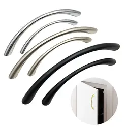 Curved Solid Cupboard Shoe Cabinet Handle Furniture Hardware Wine Cabinet Handle Black Wardrobe Door Handle Cabinet Pull